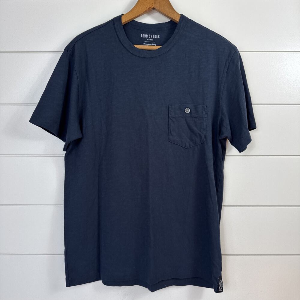 Todd Snyder Crewneck Tee Shirt Homespun Jersey Knit Navy Blue sz S